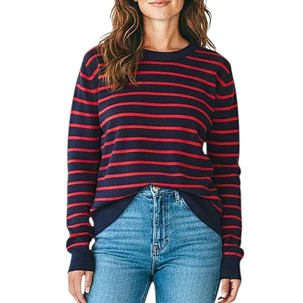 Vintage J. Crew Women's 100% Cotton Nautical Sweater - M - Good Condition